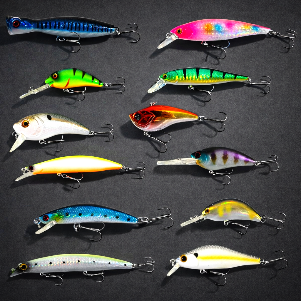 Señuelos duros con y sin babero